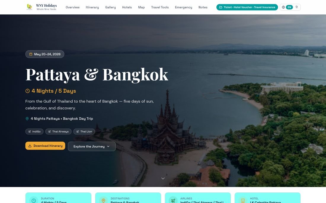 Pattaya and Bangkok programme website hero over the Gulf of Thailand